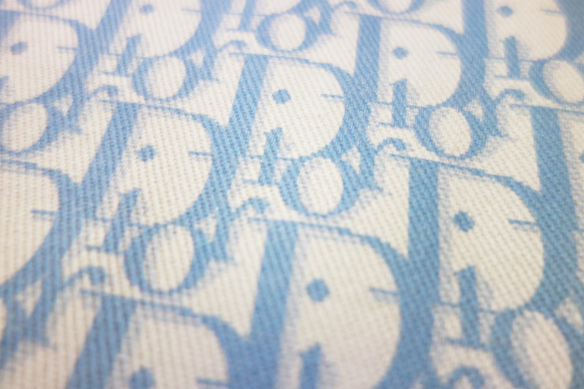 Pink CD Monogram print on cotton fabric – logofabrics