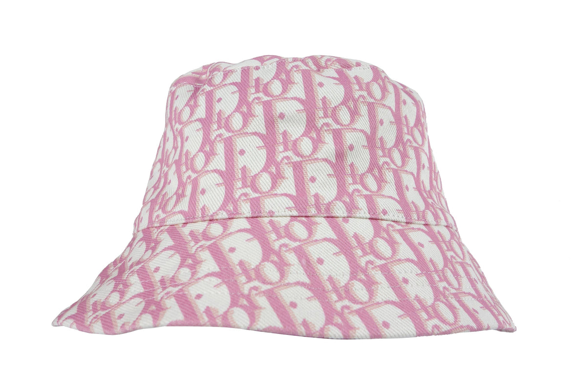 Bucket Hat with black LV Inspired Monogram print made from Faux Fur fa –  logofabrics