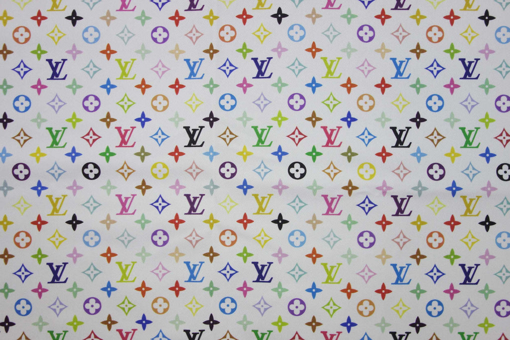 Multicolor Murakami Louis Vuitton monogram print on cotton fabric