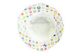 Louis Vuitton Inspired Cotton Bucket Hat with multicolor monogram print