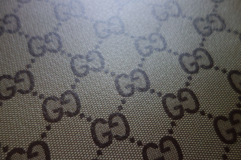 synthetic leather with classic Gucci GG monogram print