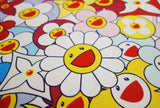 LV cosmic blossom flower print on Spandex Fabric, Stretch Jersey