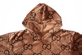 Cozy brown gucci GG logo hoodie