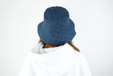LV monogram blue jeans Bucket Hat