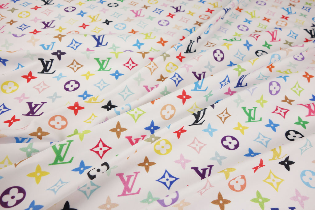 Multicolor LV Monogram print on Spandex Fabric